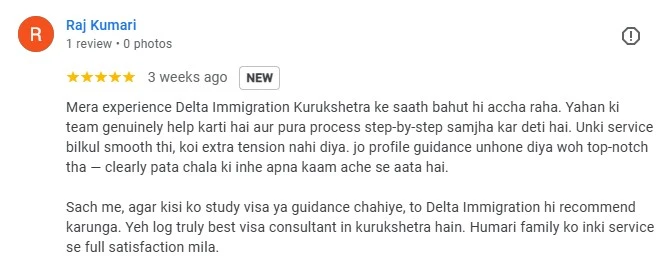 raj kumari review for delta immigration kurukshetra